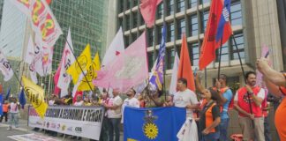 Metalúrgicos de Guarulhos participam de ato contra juros altos em São Paulo