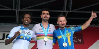 Lauro Chaman é ouro em etapa a Copa do Mundo de ciclismo de estrada