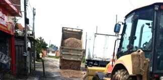 Prefeitura promove conservação em trecho de avenida no Jardim Ponte Alta